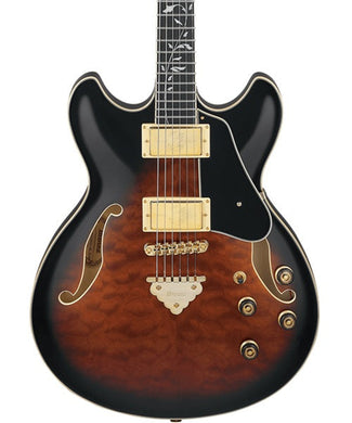 “Exclusiva en Veerkamp Online” Ibanez Guitarra Eléctrica Café/Sombreado Negro AS93QMSP-DBS, Artcore Expressionist