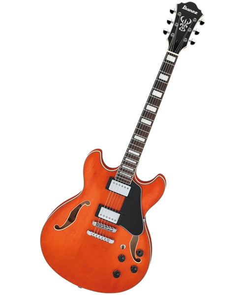 Ibanez Guitarra Eléctrica Entintado Anaranjado Mate AS73-TTF, Serie Artcore