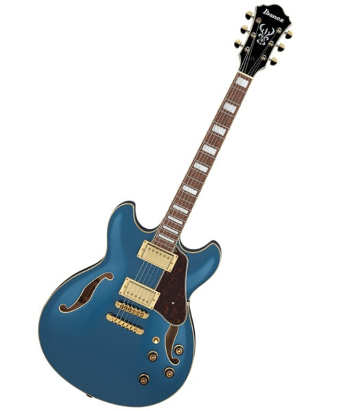 Ibanez Guitarra Eléctrica Azul Metálico AS73G-PBM, Serie Artcore