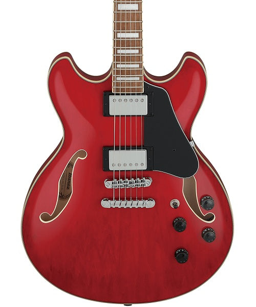 Ibanez Guitarra Eléctrica Rojo Transparente AS73-TCD, Serie Artcore
