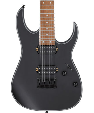 Ibanez Guitarra Eléctrica 7 Cuerdas RG7421EX-BKF Negra Mate, Serie RG