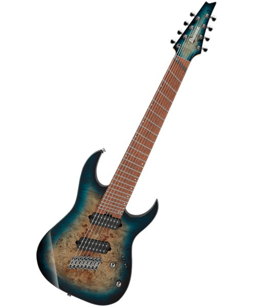 Ibanez Guitarra Eléctrica 8 Cuerdas RGMS8PB-CBS Natural/Sombreado Azul/Negro, Serie RG