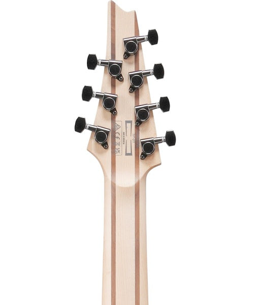 Exclusiva en Veerkamp Online Ibanez Guitarra Eléctrica 7 Cuerdas Natural/Sombreado Azul Negro RGMS7PB-CBS, Serie RG Multi-Escala