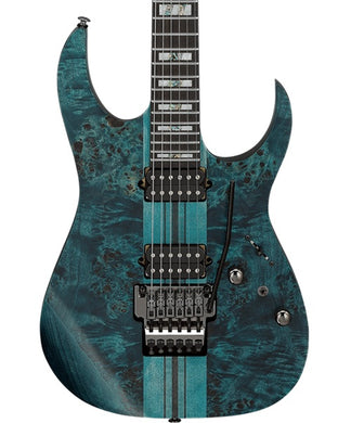 “Exclusiva en Veerkamp Online” Ibanez Guitarra Entintado Azul Mate RGT1220PBK-COL con Funda, Serie RG Premium