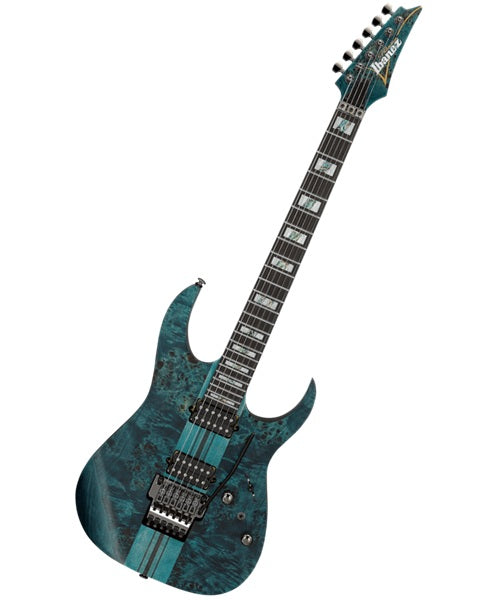 “Exclusiva en Veerkamp Online” Ibanez Guitarra Entintado Azul Mate RGT1220PBK-COL con Funda, Serie RG Premium