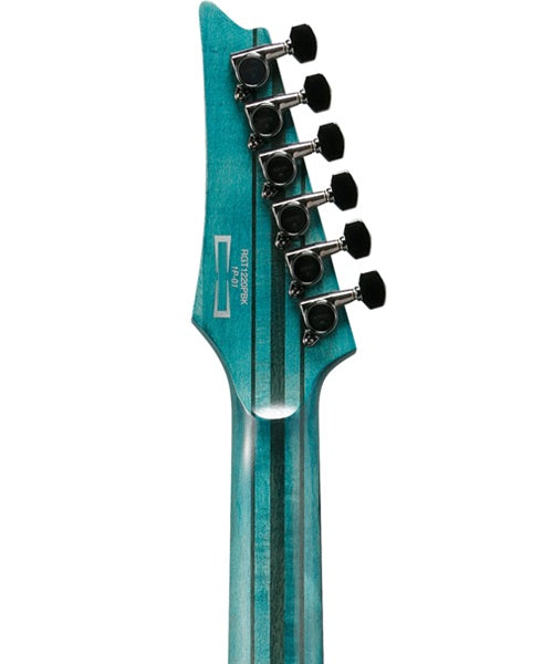 “Exclusiva en Veerkamp Online” Ibanez Guitarra Entintado Azul Mate RGT1220PBK-COL con Funda, Serie RG Premium