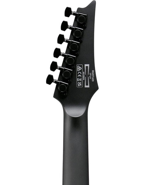 Exclusiva en Veerkamp Online Ibanez Guitarra Eléctrica Negro Erosionado RGRT420-WK, Serie RG
