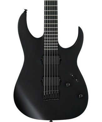 “Exclusiva en Veerkamp Online” Ibanez Guitarra Eléctrica Negro Mate RGRTBB21-BKF Baritono, Serie RG Iron Label