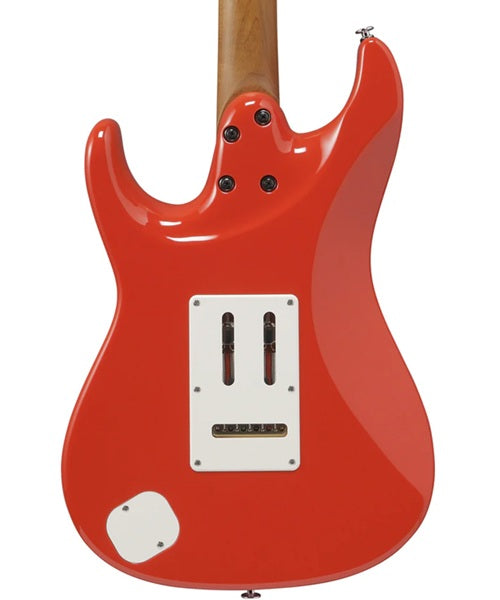 Exclusiva en Veerkamp Online Ibanez Guitarra Eléctrica Rojo Bermellon AZ2204NW-VR con Estuche, Serie AZ Prestige