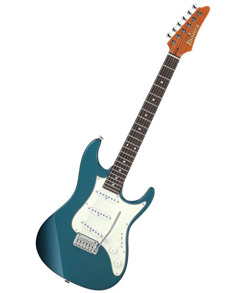 Exclusiva en Veerkamp Online Ibanez Guitarra Eléctrica Turquesa AZ2203N-ATQ con Estuche, Serie Azes Prestige