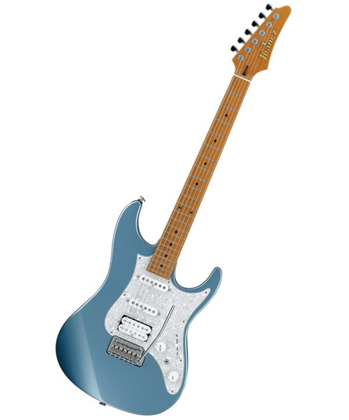 “Exclusiva en Veerkamp Online” Ibanez Guitarra Eléctrica Azul Claro Metálico AZ2204-ICM con Estuche, Serie Azes Prestige