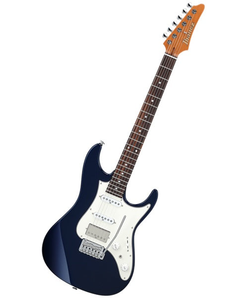Exclusiva en Veerkamp Online Ibanez Guitarra Eléctrica Azul Marino AZ2204NW-DTB con Estuche, Serie Azes Prestige