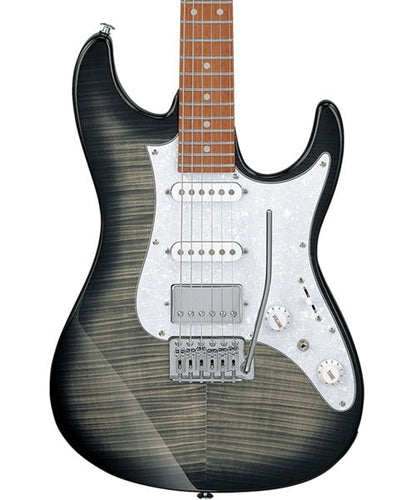 Ibanez Guitarra Eléctrica Negro Transparente/Sombreado Negro AZ22S1F-TKS, Serie AZ Standard