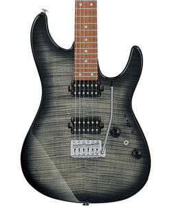 Ibanez Guitarra Eléctrica Negro Transparente/Sombreado Negro AZ24S1F-TKS, Serie AZ Standard