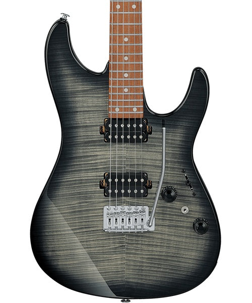 Ibanez Guitarra Eléctrica Negro Transparente/Sombreado Negro AZ24S1F-TKS, Serie AZ Standard