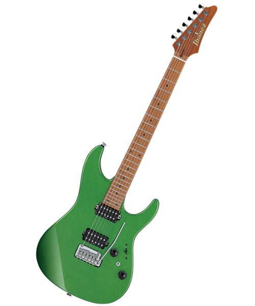 Exclusiva en Veerkamp Online Ibanez Guitarra Eléctrica Verde Manzana Metálico AZ2402-AGM con Estuche, Serie AZ Prestige