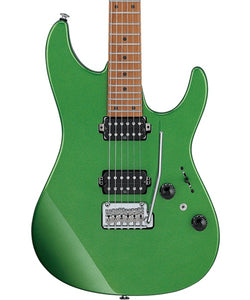 “Exclusiva en Veerkamp Online” Ibanez Guitarra Eléctrica Verde Manzana Metálico AZ2402-AGM con Estuche, Serie AZ Prestige