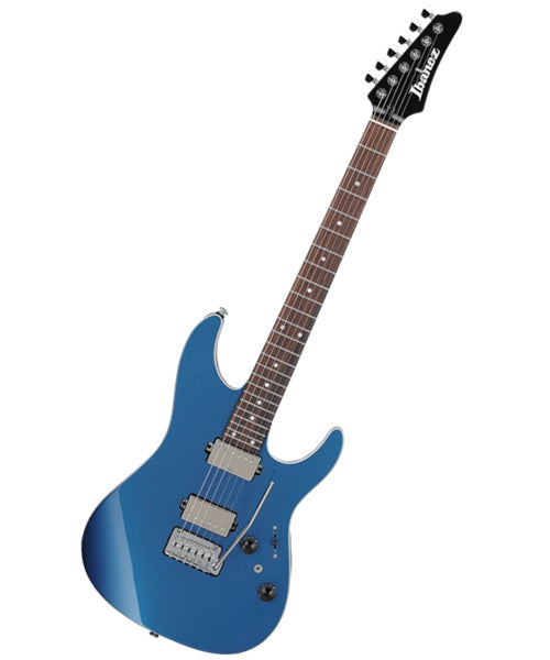 Ibanez Guitarra Eléctrica Azul Metálico AZ42P1-PBE con Funda, Serie AZ Premium