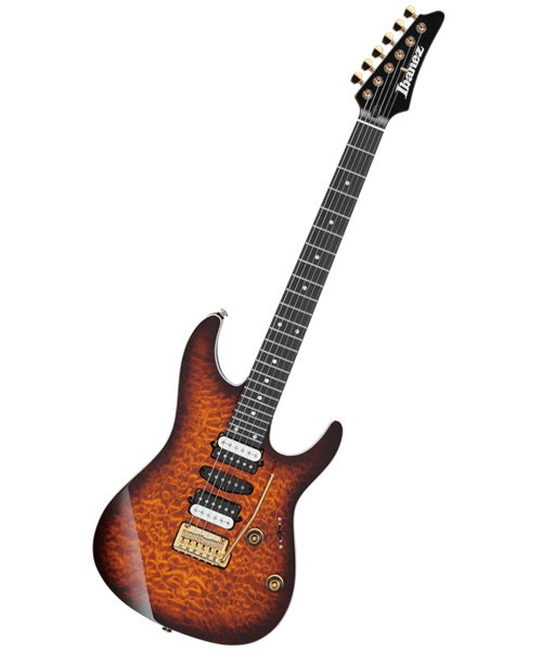 Ibanez Guitarra Eléctrica Café Sombreado AZ47P1QM-DEB con Funda, Serie AZ Premium