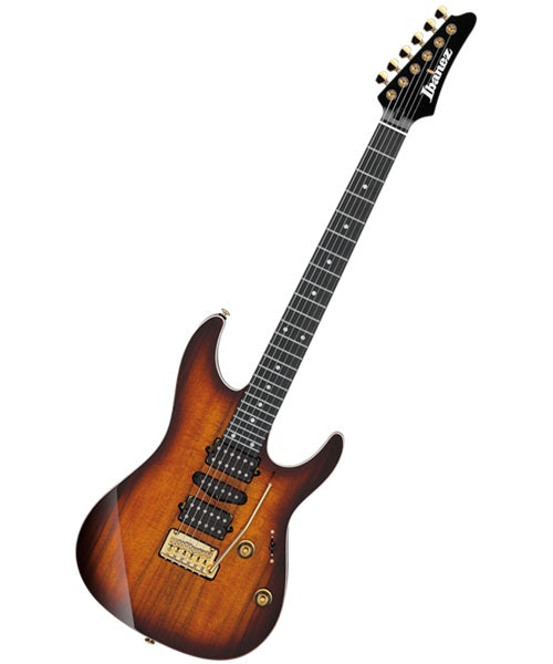 “Exclusiva en Veerkamp Online” Ibanez Guitarra Eléctrica Entintado Café/Sombreado Café AZ47P2K-DEB con Funda, Serie AZ Premium