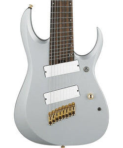 “Exclusiva en Veerkamp Online” Ibanez Guitarra Eléctrica 8 Cuerdas Plata Mate RGDMS8-CSM, Serie RGD Axe Design Lab