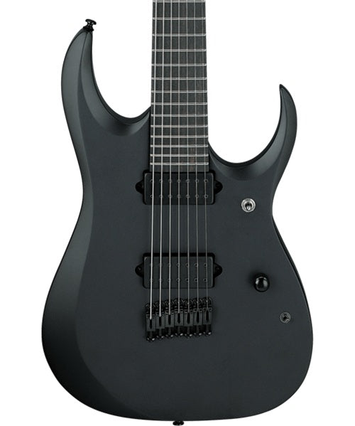 “Exclusiva en Veerkamp Online” Ibanez Guitarra Eléctrica 7 Cuerdas Negro Mate RGDRB71-BKF, Serie RGD Iron Label