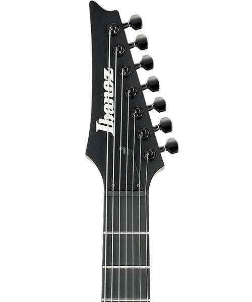 Ibanez Guitarra Eléctrica 7 Cuerdas Negro Mate RGIXL7-BKF, Serie RG Iron Label