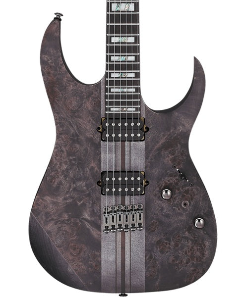 “Exclusiva en Veerkamp Online” Ibanez Guitarra Entintado Negro Mate RGT1221PB-DTF con Funda, Serie RG Premium