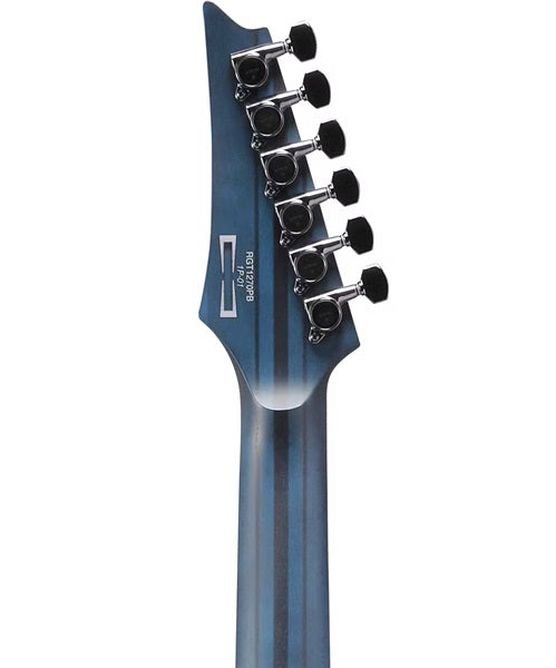 Ibanez Guitarra Eléctrica Natural Sombreado Azul/Negro RGT1270PB-CTF con Funda, Serie Premium