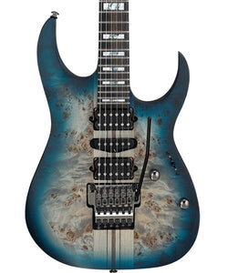 Ibanez Guitarra Eléctrica Natural Sombreado Azul/Negro RGT1270PB-CTF con Funda, Serie Premium