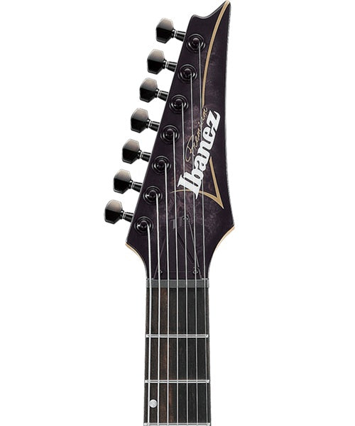 Exclusiva en Veerkamp Online Ibanez Guitarra Eléctrica 7 Cuerdas Entintado Negro Mate RGA217P1PB-DRL con Funda, Serie RGA Premium