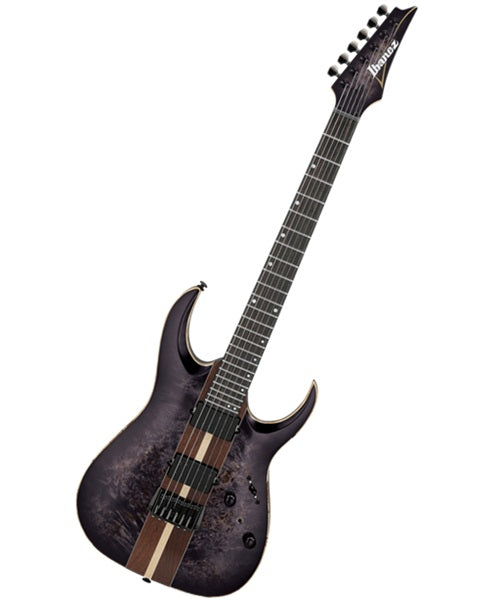 “Exclusiva en Veerkamp Online” Ibanez Guitarra Eléctrica Entintado Negro Mate RGA21P1PB-DRL con Funda, Serie RGA Premium