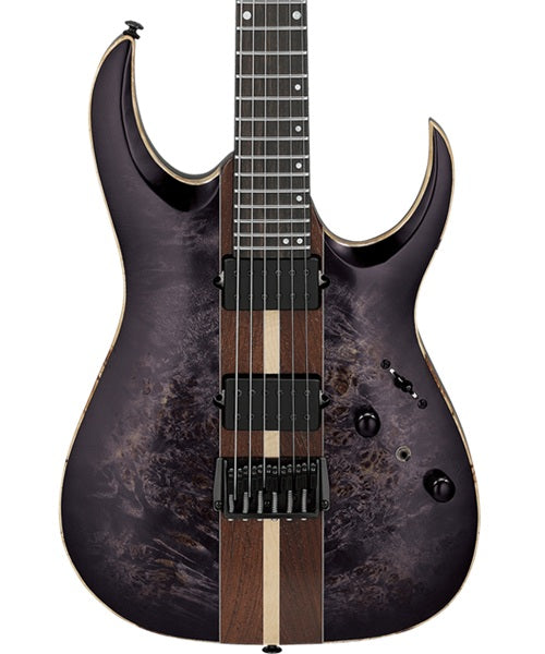 “Exclusiva en Veerkamp Online” Ibanez Guitarra Eléctrica Entintado Negro Mate RGA21P1PB-DRL con Funda, Serie RGA Premium