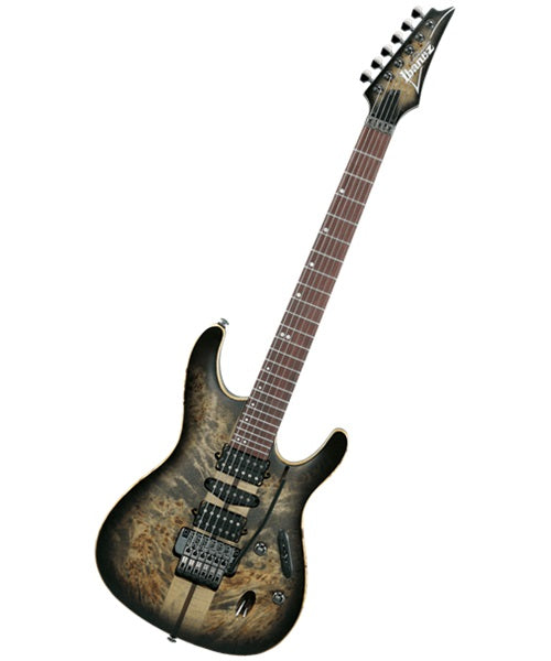 “Exclusiva en Veerkamp Online” Ibanez Guitarra Eléctrica Natural Sombreado Negro S1070PBZ-CKB con Funda, Serie S Premium