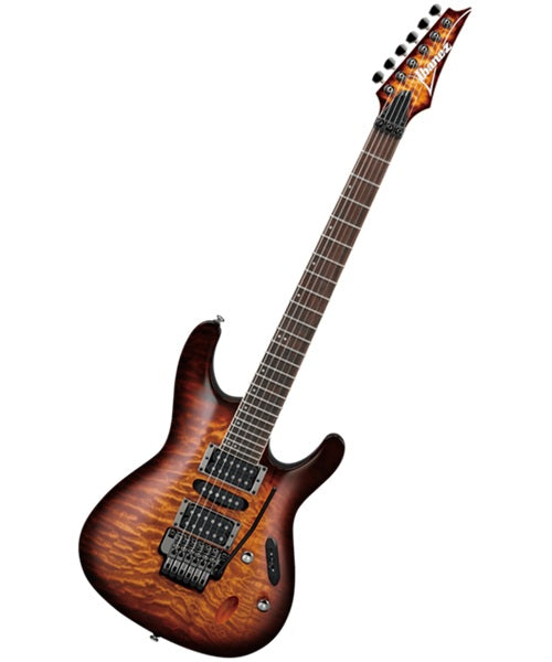 Ibanez Guitarra Eléctrica Entintado Café/Sombreado Café S670QM-DEB, Serie S