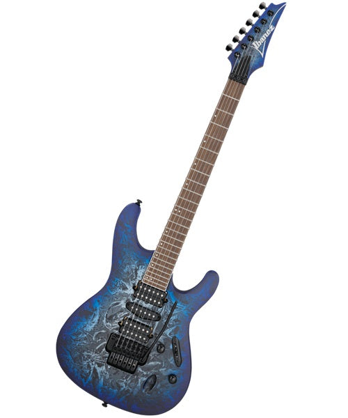 Guitarra Eléctrica Ibanez S770-CZM Gris Texturizado Sombreado Azul