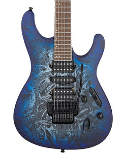 Ibanez Guitarra Eléctrica S770-CZM Gris Texturizado/Sombreado Azul, Serie S