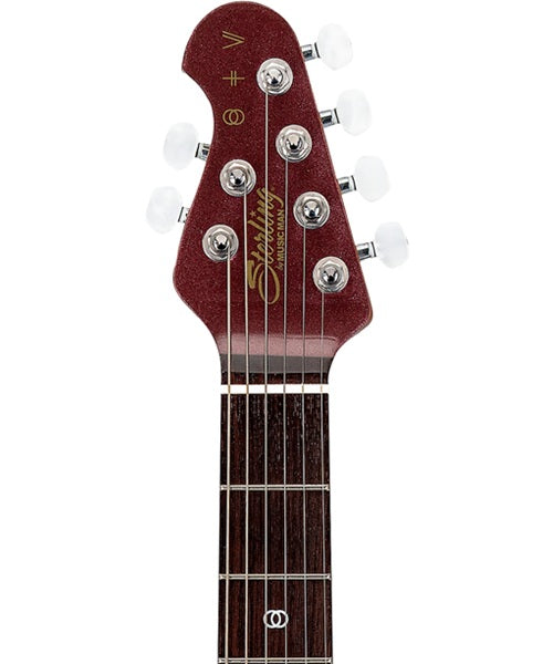 “Exclusiva en Veerkamp Online” Sterling by Music Man Guitarra Eléctrica ST-GOLDIE-VLT-R2 Vino Metálico, St. Vincent Goldie