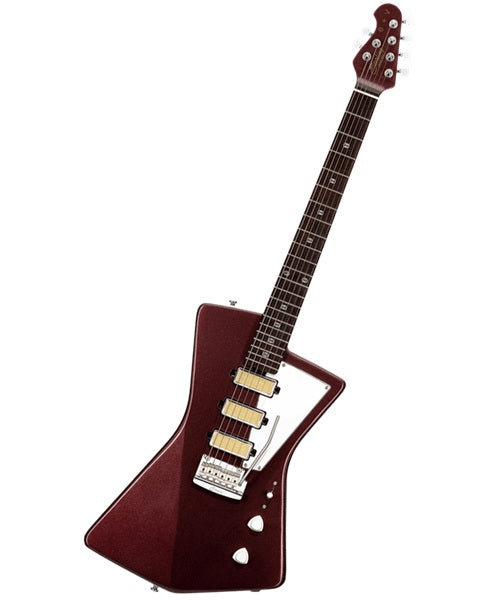 “Exclusiva en Veerkamp Online” Sterling by Music Man Guitarra Eléctrica ST-GOLDIE-VLT-R2 Vino Metálico, St. Vincent Goldie
