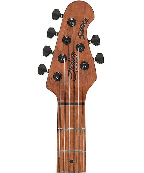 “Exclusiva en Veerkamp Online” Sterling by Music Man Guitarra Eléctrica ST-SABRE-CBB-M2-WB Entintado Café/Sombreado Negro con Funda, Sabre