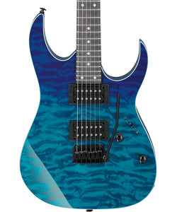 Ibanez Guitarra Eléctrica Azul Degradado Transparente GRG120QASP-BGD, Serie Gio