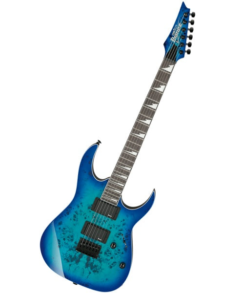 Ibanez Guitarra Eléctrica Azul Transparente Sombreado GRGR221PA-AQB, Serie Gio