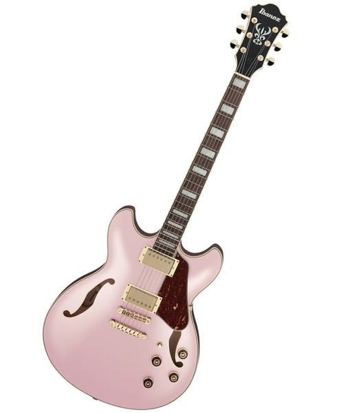 Ibanez Guitarra Eléctrica Rosa Metálico AS73G-RGF, Serie Artcore