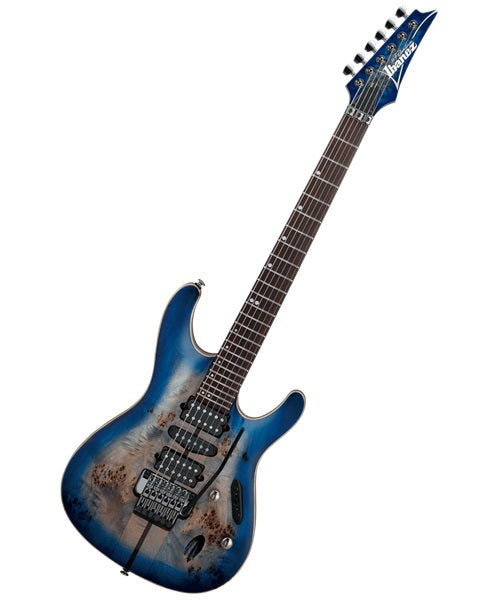 Ibanez Guitarra Eléctrica Azul Sombreado S1070PBZ-CLB con Funda, Serie S Premium