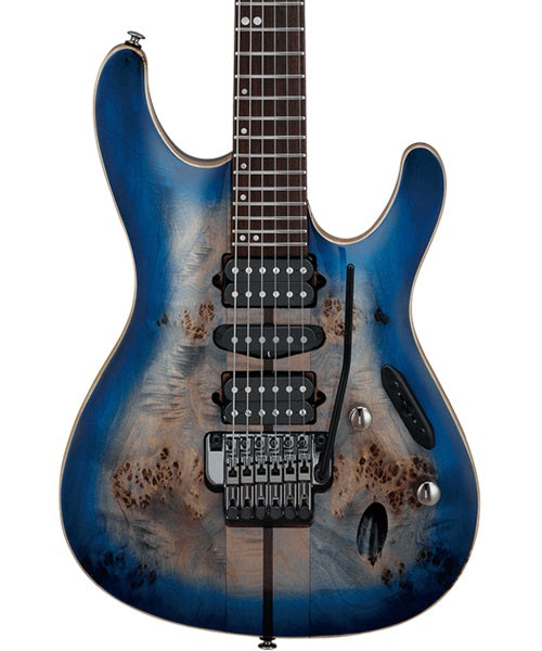 Ibanez Guitarra Eléctrica Azul Sombreado S1070PBZ-CLB con Funda, Serie S Premium