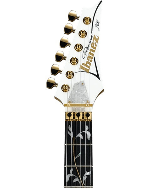 “Exclusiva en Veerkamp Online” Ibanez Guitarra Eléctrica Blanca con Funda JEM7VP-WH, Steve Vai