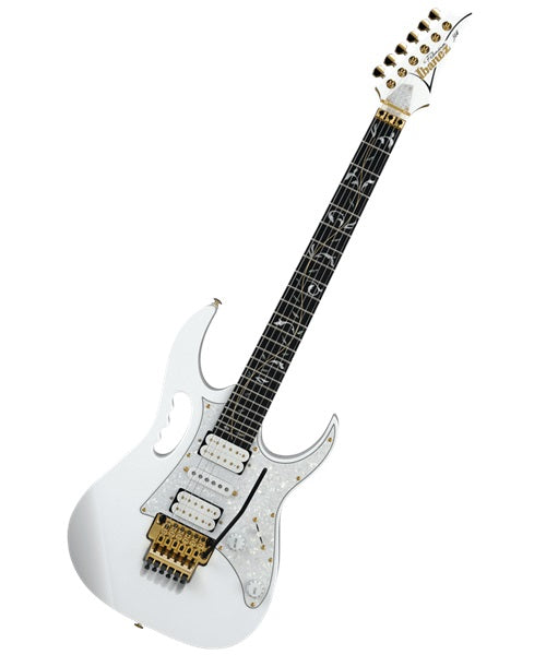 “Exclusiva en Veerkamp Online” Ibanez Guitarra Eléctrica Blanca con Funda JEM7VP-WH, Steve Vai