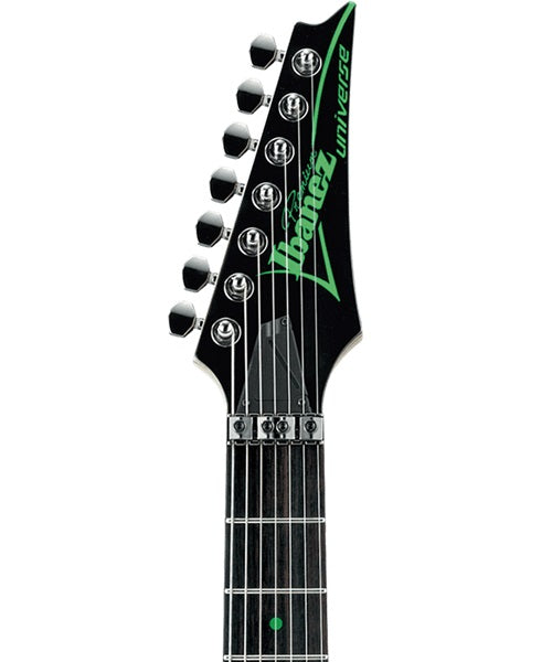 Ibanez Guitarra Eléctrica 7 Cuerdas Negra con Funda UV70P-BK, Steve Vai Universe