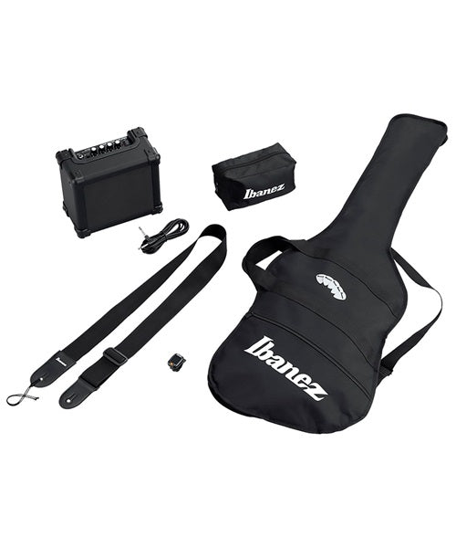 Ibanez Guitarra Eléctrica Negra con Combo y Accesorios IJRX20N-BKN, Serie Jumpstart