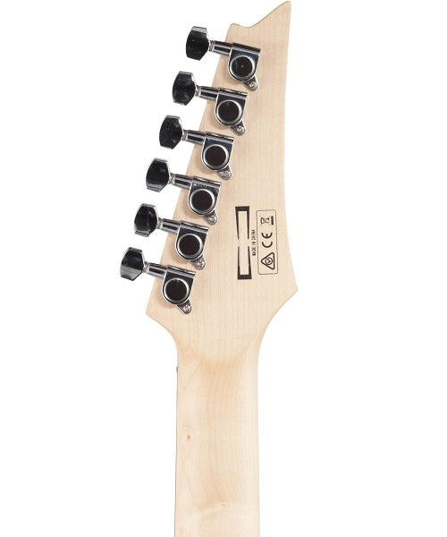 Ibanez Guitarra Eléctrica Azul Sombreado Transparente GRX70QAL-TBB, Gio RG, Zurda
